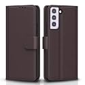 Pikkme Flip Cover for Samsung Galaxy S21 FE 5G | Leather Finish | Shockproof with Card Pockets &amp; Wallet Stand | Ultimate Protection Case(Coffee)
