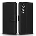 Pikkme Flip Cover for Samsung Galaxy S23 FE 5G | Leather Finish | Shockproof with Card Pockets &amp; Wallet Stand | Ultimate Protection Case(Black)