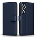Pikkme Flip Cover for Samsung Galaxy S23 FE 5G | Leather Finish | Shockproof with Card Pockets &amp; Wallet Stand | Ultimate Protection Case(Blue)