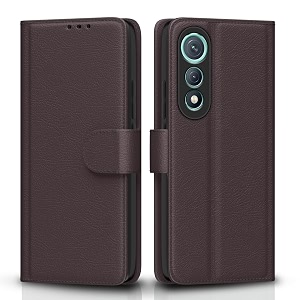 pikkme flip cover for tecno pova curve 5g leather finish  inside tpu with card pockets  wallet stand and shock proof  complete protection flip casecoffee