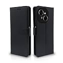 Pikkme Flip Cover for Tecno Spark Go 1 | Leather Finish | Shockproof with Card Pockets &amp; Wallet Stand | Ultimate Protection Case(Black)