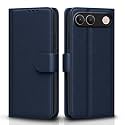 Pikkme Flip Cover for Vivo S2 5G / Vivo T5 5G / iQOO Z11 5G Leather Finish | Inside TPU with Card Pockets | Wallet Stand and Shock Proof | Complete Protection Flip Case (Blue)