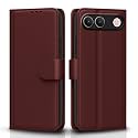 Pikkme Flip Cover for Vivo S2 5G / Vivo T5 5G / iQOO Z11 5G Leather Finish | Inside TPU with Card Pockets | Wallet Stand and Shock Proof | Complete Protection Flip Case (Brown)