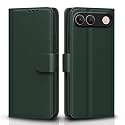 Pikkme Flip Cover for Vivo S2 5G / Vivo T5 5G / iQOO Z11 5G Leather Finish | Inside TPU with Card Pockets | Wallet Stand and Shock Proof | Complete Protection Flip Case (Green)