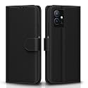 Pikkme Flip Cover for Vivo T1 5G / Vivo Y75 5G / iQOO Z6 5G| Leather Finish | Shockproof with Card Pockets &amp; Wallet Stand | Ultimate Protection Case(Black)