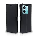 Pikkme Flip Cover for Vivo T1 Pro 5G/ iQOO Z6 Pro 5G | Leather Finish | Shockproof with Card Pockets &amp; Wallet Stand | Ultimate Protection Case(Black)