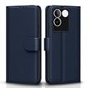 Pikkme Flip Cover for Vivo T2 pro 5G | Leather Finish | Shockproof with Card Pockets &amp; Wallet Stand | Ultimate Protection Case (Blue)