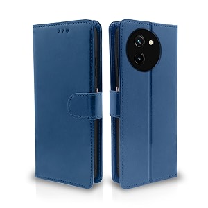 pikkme flip cover for vivo t3x 5g y200i 5g  leather finish  shockproof with card pockets amp wallet stand  ultimate protection caseblue
