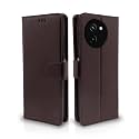 Pikkme Flip Cover for Vivo T3x 5G / Y200i 5G | Leather Finish | Shockproof with Card Pockets &amp; Wallet Stand | Ultimate Protection Case(Coffee)