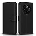 Pikkme Flip Cover for Vivo T4 5G / iQoo Z10 5G Leather Finish | Inside TPU with Card Pockets | Wallet Stand and Shock Proof | Complete Protection Flip Case(Black)