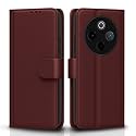 Pikkme Flip Cover for Vivo T4 5G / iQoo Z10 5G Leather Finish | Inside TPU with Card Pockets | Wallet Stand and Shock Proof | Complete Protection Flip Case(Brown)