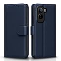 Pikkme Flip Cover for Vivo T5 Pro 5G Leather Finish | Inside TPU with Card Pockets | Wallet Stand and Shock Proof | Complete Protection Flip Case (Blue)