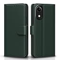 Pikkme Flip Cover for Vivo T5e Leather Finish | Inside TPU with Card Pockets | Wallet Stand and Shock Proof | Complete Protection Flip Case (Green)