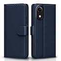 Pikkme Flip Cover for Vivo T5e Leather Finish | Inside TPU with Card Pockets | Wallet Stand and Shock Proof | Complete Protection Flip Case (Blue)