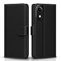 Pikkme Flip Cover for Vivo T5e Leather Finish | Inside TPU with Card Pockets | Wallet Stand and Shock Proof | Complete Protection Flip Case (Black)