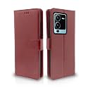Pikkme Flip Cover for Vivo V25 Pro 5G | Leather Finish | Shockproof with Card Pockets &amp; Wallet Stand | Ultimate Protection Case (Brown)