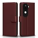 Pikkme Flip Cover for Vivo V40e 5G / iQOO Z9s 5G| Leather Finish | Shockproof with Card Pockets &amp; Wallet Stand | Ultimate Protection Case (Brown)