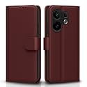 Pikkme Flip Cover for Vivo V60 5G / Vivo T4 Pro 5G Leather Finish | Inside TPU with Card Pockets | Wallet Stand and Shock Proof | Complete Protection Flip Case(Brown)