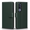 Pikkme Flip Cover for Vivo V70 FE 5G Leather Finish | Inside TPU with Card Pockets | Wallet Stand and Shock Proof | Complete Protection Flip Case (Green)