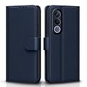 Pikkme Flip Cover for Vivo V70 FE 5G Leather Finish | Inside TPU with Card Pockets | Wallet Stand and Shock Proof | Complete Protection Flip Case (Blue)