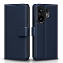 Pikkme Flip Cover for Vivo X200 Fe 5G Leather Finish | Inside TPU with Card Pockets | Wallet Stand and Shock Proof | Complete Protection Flip Case(Blue)