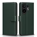 Pikkme Flip Cover for Vivo X200 Fe 5G | Leather Finish | Shockproof with Card Pockets &amp; Wallet Stand | Ultimate Protection Case (Green)