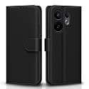 Pikkme Flip Cover for Vivo X200 Fe 5G | Leather Finish | Shockproof with Card Pockets &amp; Wallet Stand | Ultimate Protection Case (Black)