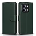 Pikkme Flip Cover for Vivo Y11 5G / Vivo T5 Lite 5G Leather Finish | Inside TPU with Card Pockets | Wallet Stand and Shock Proof | Complete Protection Flip Case (Green)