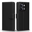 Pikkme Flip Cover for Vivo Y11 5G / Vivo T5 Lite 5G Leather Finish | Inside TPU with Card Pockets | Wallet Stand and Shock Proof | Complete Protection Flip Case (Black)