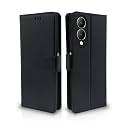 Pikkme Flip Cover for Vivo Y17s | Leather Finish | Shockproof with Card Pockets &amp; Wallet Stand | Ultimate Protection Case(Black)