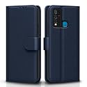 Pikkme Flip Cover for Vivo Y50 | Leather Finish | Shockproof with Card Pockets &amp; Wallet Stand | Ultimate Protection Case(Blue)