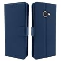 Pikkme Galaxy J5 Prime Flip Case Leather Finish | Inside TPU with Card Pockets | Wallet Stand and Shock Proof | Magnetic Closing | Flip Cover for Samsung Galaxy J5 Prime (Blue)