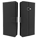 Pikkme Galaxy J5 Prime Flip Case Leather Finish | Inside TPU with Card Pockets | Wallet Stand and Shock Proof | Magnetic Closing | Flip Cover for Samsung Galaxy J5 Prime (Black)