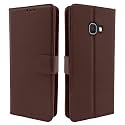 Pikkme Galaxy J5 Prime Flip Case Leather Finish | Inside TPU with Card Pockets | Wallet Stand and Shock Proof | Magnetic Closing | Flip Cover for Samsung Galaxy J5 Prime (Coffee)