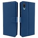 Pikkme Galaxy M02 Leather Magnetic Flip Wallet Case Cover for Samsung Galaxy M02 (Blue)