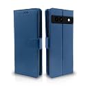 Pikkme Google Pixel 7A Flip Cover Leather Finish | Inside TPU with Card Pockets | Wallet Stand and Shock Proof | Complete Protection Flip Case (Blue)