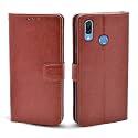 Pikkme Honor Play Flip Cover Case | Leather Finish | Inside TPU with Card Holder | Wallet Stand | Shock Proof | Magnetic Closure | 360 Degree Complete Protection Flip Cover for Honor Play Brown