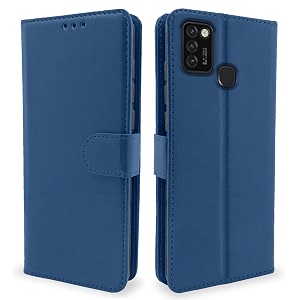 pikkme infinix smart 5 flip cover  pu leather finish  360 protection  wallet amp stand  strong magnetic flip case for infinix smart 5 blue