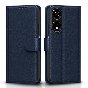 pikkme itel p55 5g flip cover leather finish  inside tpu with card pockets  wallet stand and shock proof  complete protection flip case blue