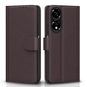 pikkme itel p55 5g flip cover leather finish  inside tpu with card pockets  wallet stand and shock proof  complete protection flip case coffee