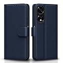 Pikkme itel P55 5G Flip Cover Leather Finish | Inside TPU with Card Pockets | Wallet Stand and Shock Proof | Complete Protection Flip Case (Blue)