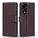 Pikkme itel P55 5G Flip Cover Leather Finish | Inside TPU with Card Pockets | Wallet Stand and Shock Proof | Complete Protection Flip Case (Coffee)