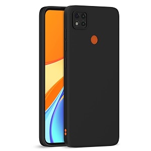 pikkme mi redmi 10a  redmi 9  redmi 9c  9 activpoco c31 back cover soft matte liquid silicone tpu  camera protection  shockproof slim back case black