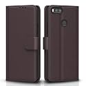 Pikkme Mi A1 Flip Case Leather Finish | Inside TPU with Card Pockets | Wallet Stand and Shock Proof | Magnetic Closing | Complete Protection Flip Cover for Mi A1 (Coffee)