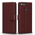 Pikkme Mi A1 Flip Case Leather Finish | Inside TPU with Card Pockets | Wallet Stand and Shock Proof | Magnetic Closing | Complete Protection Flip Cover for Mi A1 (Brown)
