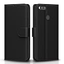 Pikkme Mi A1 Flip Case Leather Finish | Inside TPU with Card Pockets | Wallet Stand and Shock Proof | Magnetic Closing | Complete Protection Flip Cover for Mi A1 (Black)