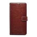 Pikkme Mi Mix 2 Flip Cover Magnetic Leather Wallet Case Shockproof TPU for Mi Mix 2 (Brown)