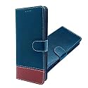 Pikkme Moto G71 5G Flip Cover | Dual-Tone PU Leather Finish | 360 Protection | Inbuilt Wallet &amp; Stand | Magnetic Flip Case for Moto G71 5G (Blue &amp; Brown)