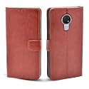 Pikkme Nokia 6.2 Flip Cover Magnetic Leather Wallet Case Shockproof TPU for Nokia 6.2 (Brown)