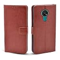 Pikkme Nokia 7.2 Flip Cover Leather Wallet Case &amp; Cover Shockproof TPU for Nokia 7.2 Brown